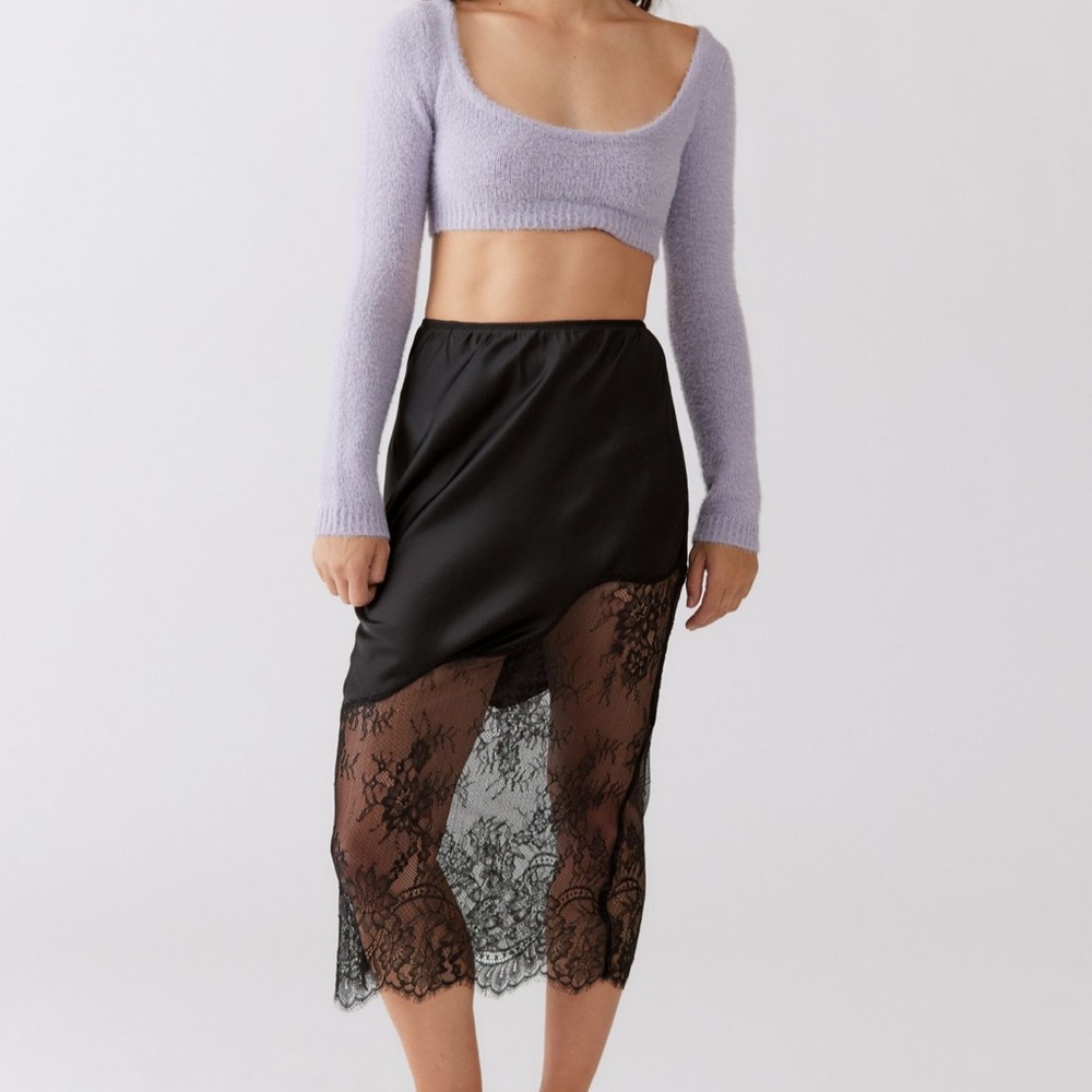 NWOT Elegant Black Lace Women's Skirt